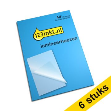 Aanbieding: 6x 123inkt document lamineerhoes A4 glanzend 2x80 micron (100 stuks)