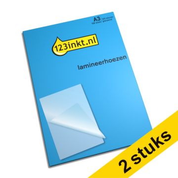 Aanbieding: 2x 123inkt document lamineerhoes A3 glanzend 2x125 micron (100 stuks)