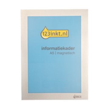 123inkt informatiekader A5 magnetisch zilver