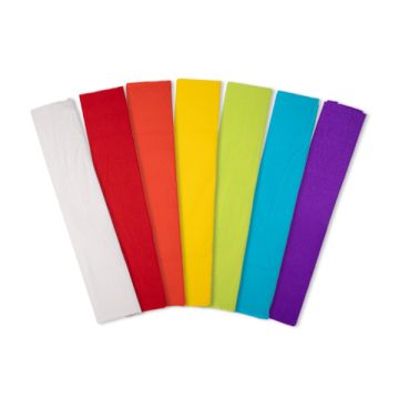 123inkt crêpepapier 250 x 50 cm regenboog set (7 stuks) FSC® Mix Credit