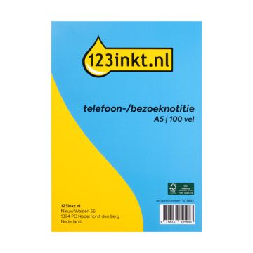 123inkt telefoon/bezoeknotitie A5 (100 vel)