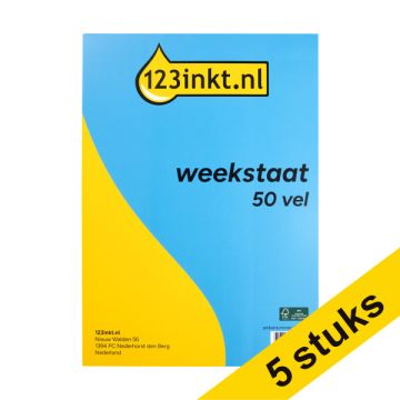 Aanbieding: 5x 123inkt weekstaat (50 vel)