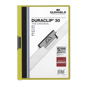 Durable Duraclip klemmap groen A4 voor 30 pagina's