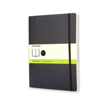 Moleskine XL notitieboek blanco soft cover zwart