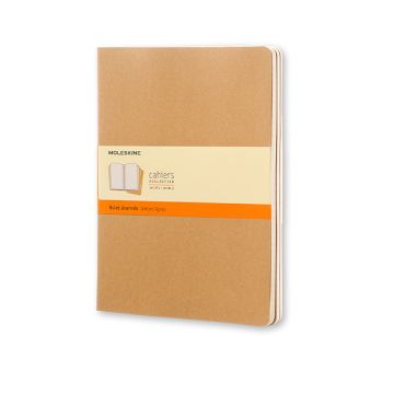 Moleskine XL gelinieerd schrift kraft (3 stuks)