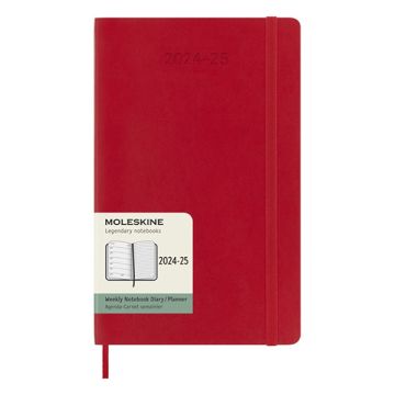 Moleskine large 18 maanden weekagenda 2024/2025 softcover scharlaken rood