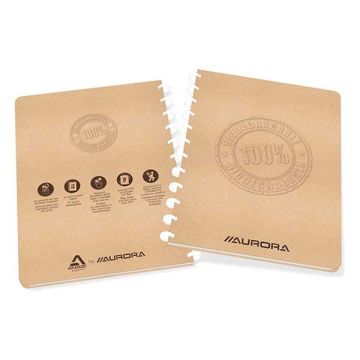 Aurora Adoc Bio geruit schrift A4 bruin 72 vel (5 mm)