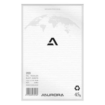 Aurora kladblok 135 x 210 mm 200 vel blanco