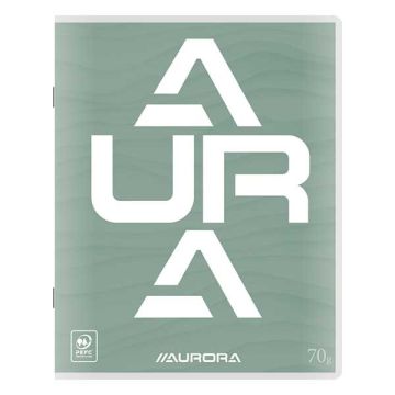 Aurora gelinieerd schrift 165 x 210 mm groen 36 vel