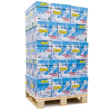 123inkt kopieerpapier 1 pallet 40 dozen van 2.500 vel A4 - 80 grams FSC® Mix Credit