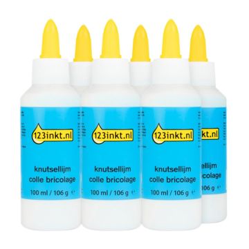 Aanbieding: 6x 123inkt knutsellijm flacon (100 ml)