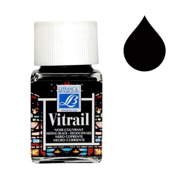 Lefranc Bourgeois Vitrail glas & porseleinverf 267 covering black (50 ml)