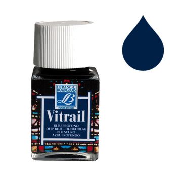 Lefranc Bourgeois Vitrail glas & porseleinverf 465 deep blue (50 ml)