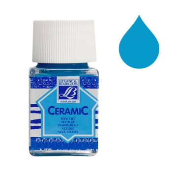 Lefranc Bourgeois Ceramic glas & porseleinverf 028 sky blue (50 ml)