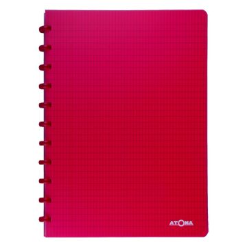 Atoma Trendy geruit schrift A4 transparant rood 72 vel (4 x 8 mm)