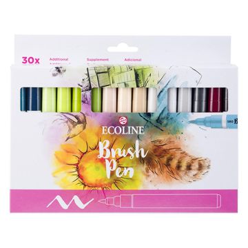 Talens Ecoline brushpennen additionele kleuren (30 stuks)