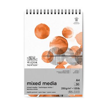 Winsor & Newton Mixed Media spiraalblok A4 250 grams (30 vel)