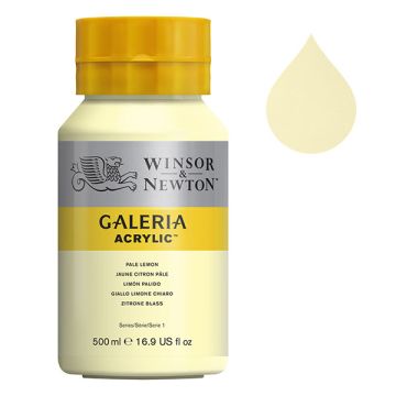 Winsor & Newton Galeria acrylverf 434 pale lemon (500 ml)