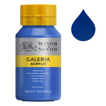 Winsor & Newton Galeria acrylverf 535 process cyan (500 ml)