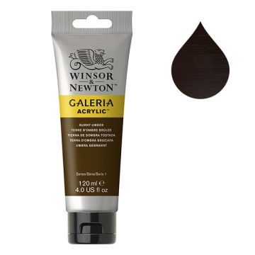 Winsor & Newton Galeria acrylverf 76 burnt umber (120 ml)