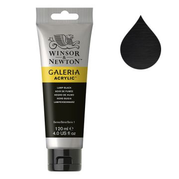 Winsor & Newton Galeria acrylverf 337 lamp black (120 ml)