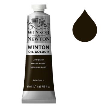 Winsor & Newton Winton olieverf 337 lamp black (37ml)