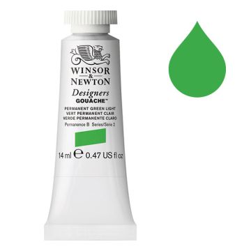 Winsor & Newton Designers gouache 483 permanent green light (14 ml)