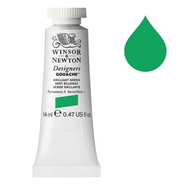 Winsor & Newton Designers gouache 046 briliant green (14 ml)