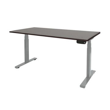 Schaffenburg Dextro Plus zit-sta bureau aluminium frame logan eiken blad 120 x 80 cm