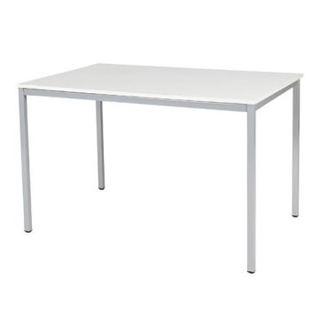 Schaffenburg Domino Basic vergadertafel aluminium frame krijtwit blad 120 x 80 cm