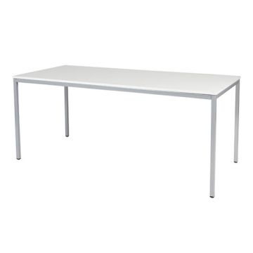 Schaffenburg Domino Basic vergadertafel aluminium frame krijtwit blad 180 x 80 cm