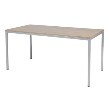 Schaffenburg Domino Basic vergadertafel aluminium frame kersen licht blad 160 x 80 cm