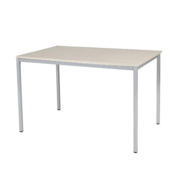 Schaffenburg Domino Basic vergadertafel aluminium frame lindberg eiken blad 120 x 80 cm