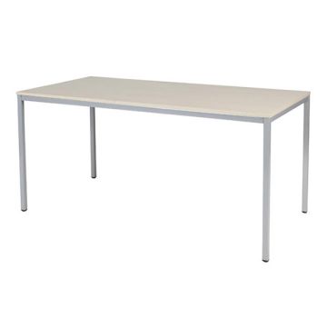 Schaffenburg Domino Basic vergadertafel aluminium frame lindberg eiken blad 160 x 80 cm