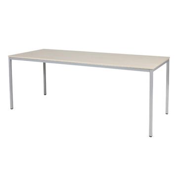 Schaffenburg Domino Basic vergadertafel aluminium frame lindberg eiken blad 200 x 80 cm