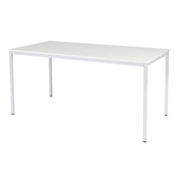 Schaffenburg Domino Basic vergadertafel wit frame krijtwit blad 160 x 80 cm