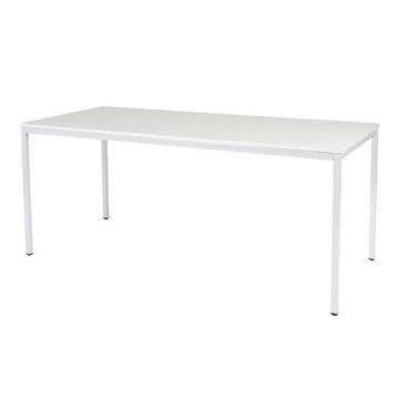 Schaffenburg Domino Basic vergadertafel wit frame krijtwit blad 180 x 80 cm