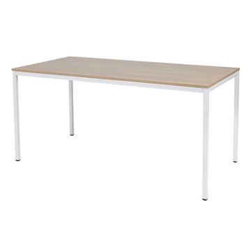 Schaffenburg Domino Basic vergadertafel wit frame kersen licht blad 160 x 80 cm