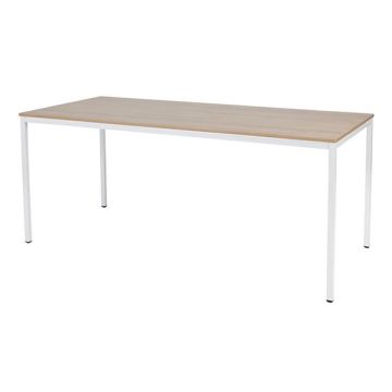 Schaffenburg Domino Basic vergadertafel wit frame kersen licht blad 180 x 80 cm