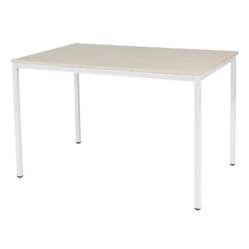 Schaffenburg Domino Basic vergadertafel wit frame lindberg eiken blad 120 x 80 cm