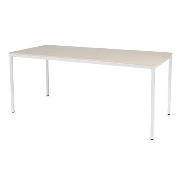 Schaffenburg Domino Basic vergadertafel wit frame lindberg eiken blad 180 x 80 cm