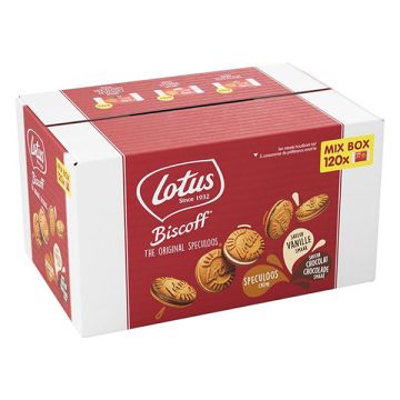 Lotus Biscoff speculoos gevuld mix box (120 stuks)