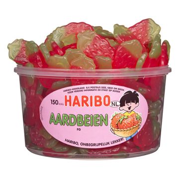 Haribo Winegum Aardbeien silo (150 stuks)