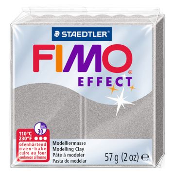 Fimo klei effect 57g metallic zilver | 81