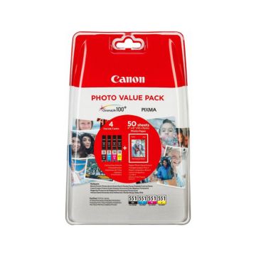 Canon CLI-551 multipack + fotopapier (origineel)