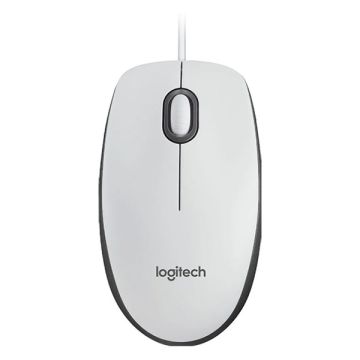 Logitech M100 muis met kabel wit