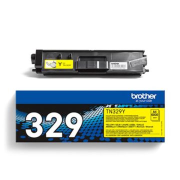 Brother TN-329Y toner geel extra hoge capaciteit (origineel)