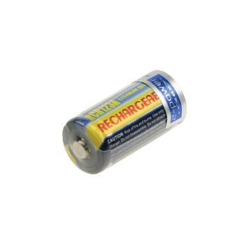 RCR123A batterij (3 V, 500 mAh, Li-Fe, 123accu huismerk)