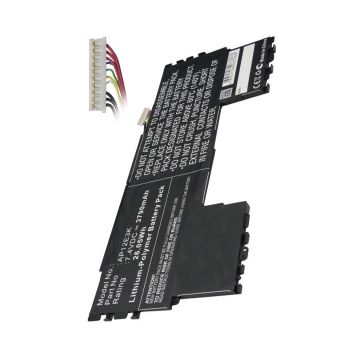 Acer AP12E3K accu (7.4 V, 3790 mAh, 123accu huismerk)