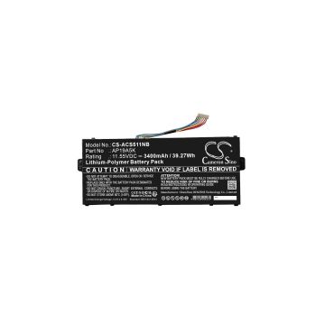 Acer AP19A5K accu (11.55 V, 3400 mAh, 123accu huismerk)